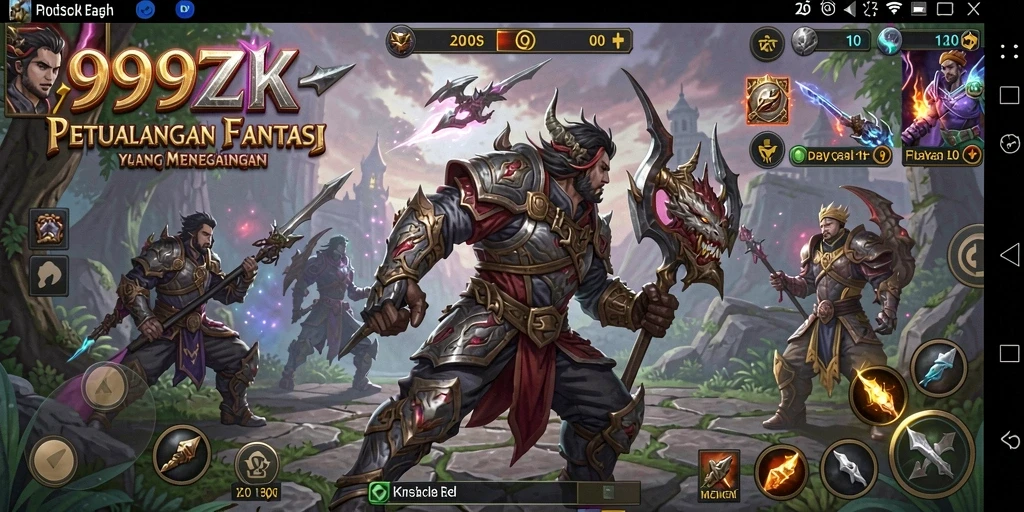 Tampilan gameplay <strong>999ZK</strong> menampilkan karakter beraksi dalam petualangan seru.