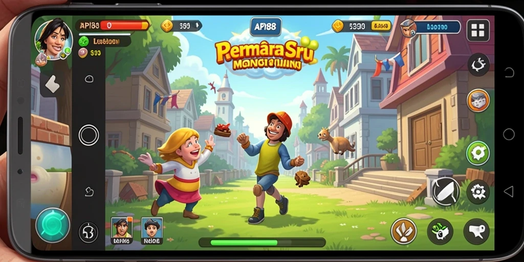 Screenshot API88 menampilkan grafik ceria dan gameplay yang menarik.
