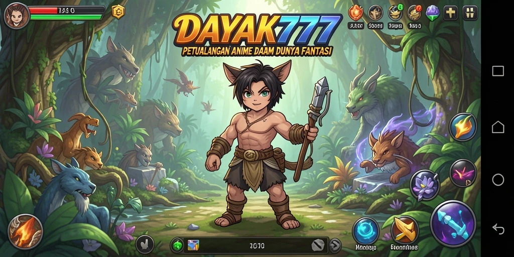 Gameplay seru dan karakter Anime menawan dalam DAYAK777.
