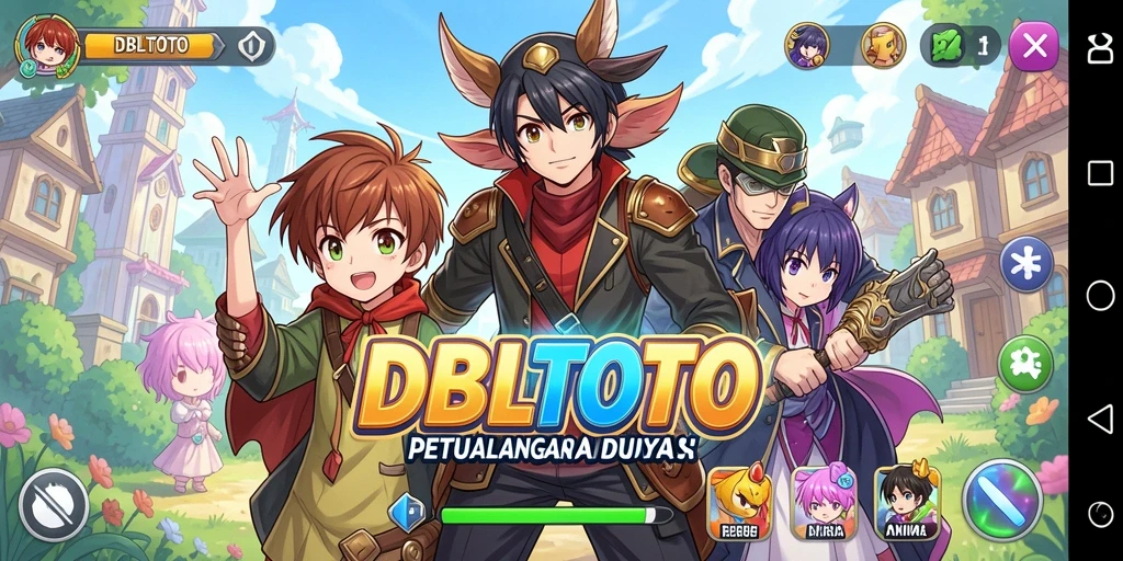 Screenshot gameplay DBLTOTO dengan karakter Anime yang menarik.