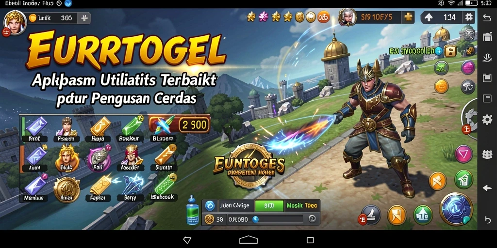 Tampilan utama EUROTOGEL menampilkan fitur utilitas yang menarik.