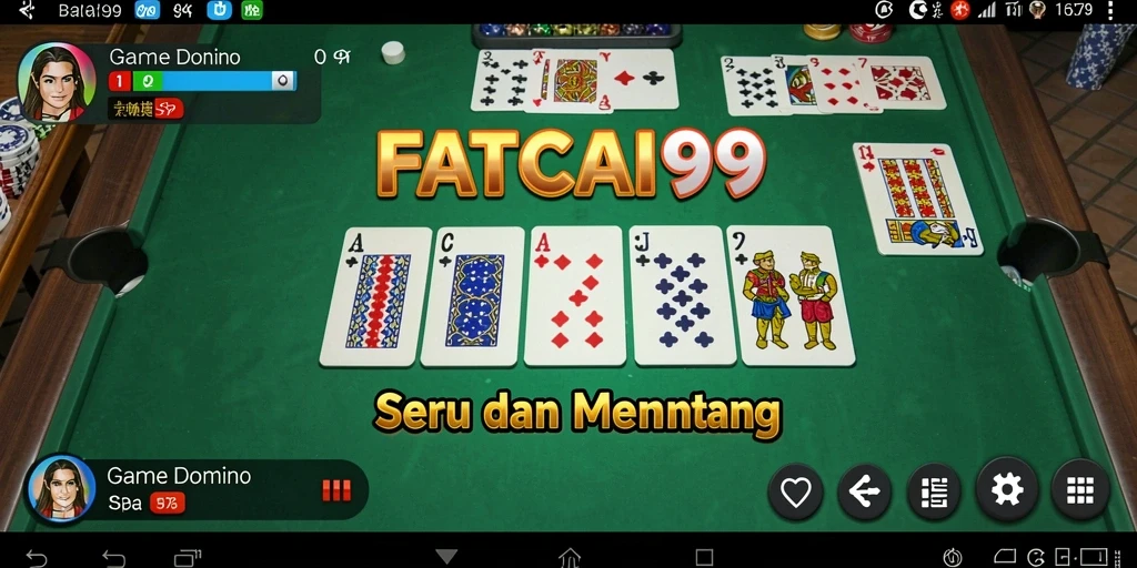 Screenshot gameplay FATCAI99 menampilkan serunya bermain Domino.