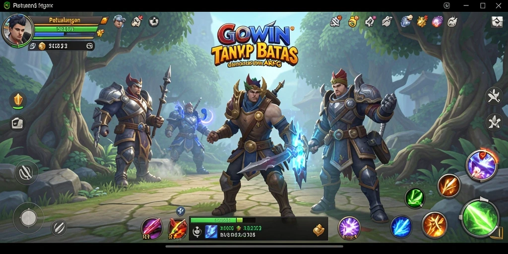 Gameplay GOWIN yang epik dalam dunia ARPG yang luas.
