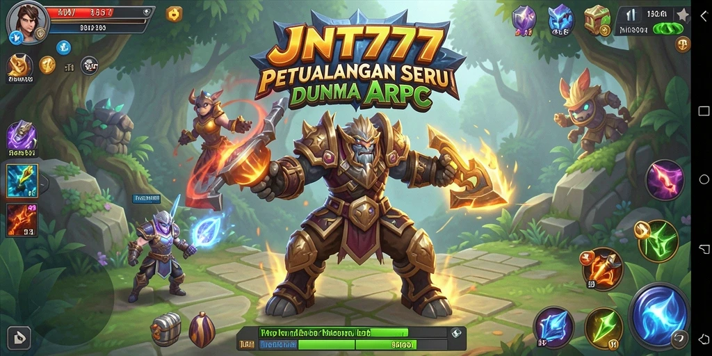 Tangkapan layar menampilkan aksi seru dari permainan ARPG JNT777.