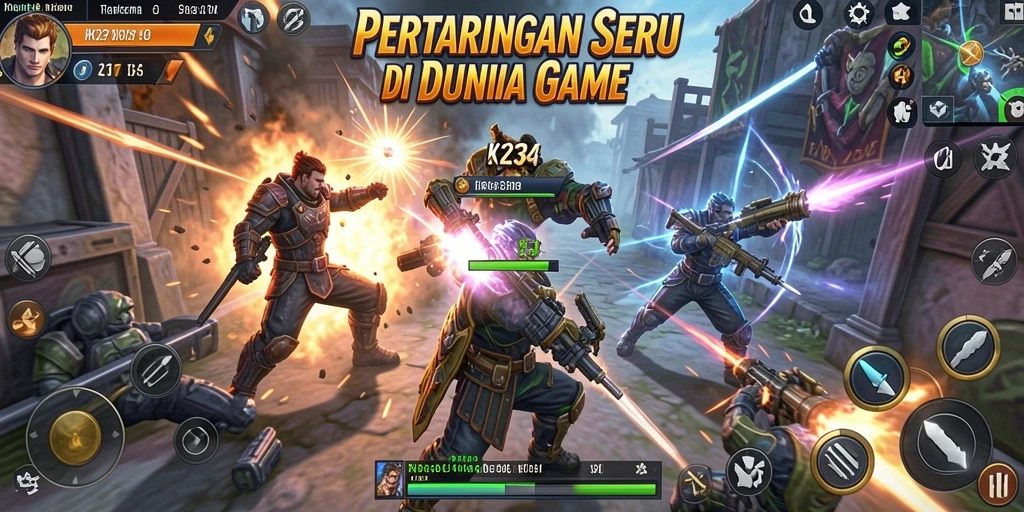 Tampilan gameplay K234 dengan karakter bertarung sengit.