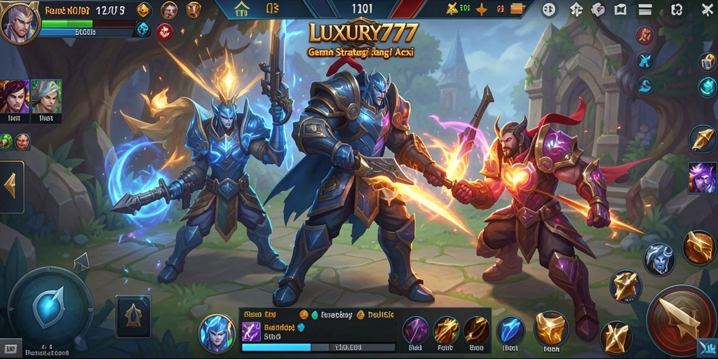 Tampilan gameplay LUXURY777 yang penuh aksi dan strategi seru.