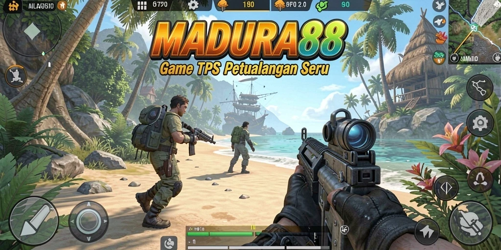 Tampilan gameplay seru dalam MADURA88 dengan aksi TPS menegangkan.