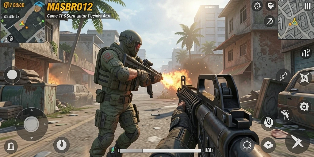 Gameplay seru dalam pertempuran TPS yang menegangkan.
