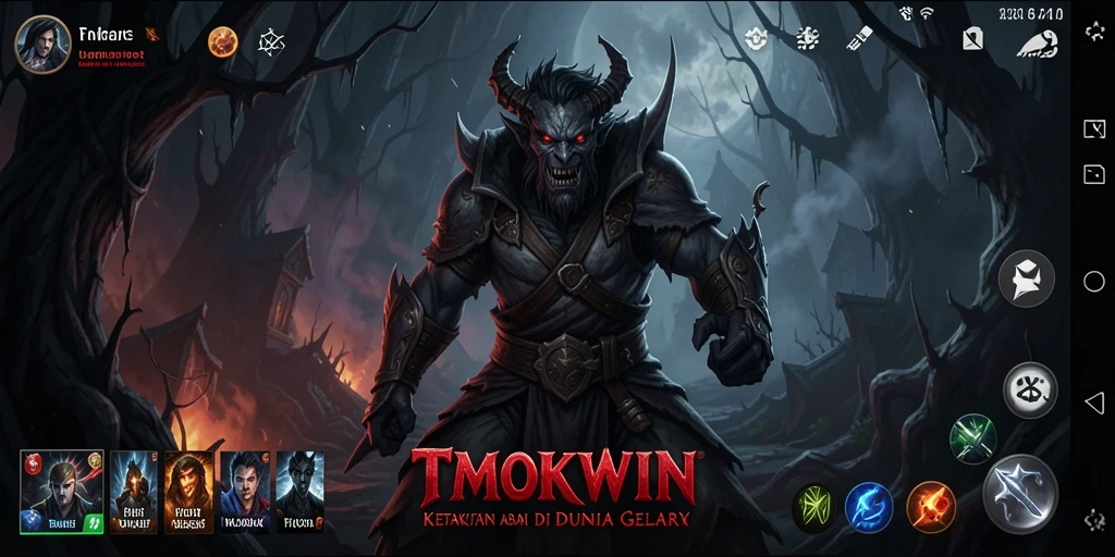 Tampilan gameplay menegangkan di dunia gelap TMOKWIN.