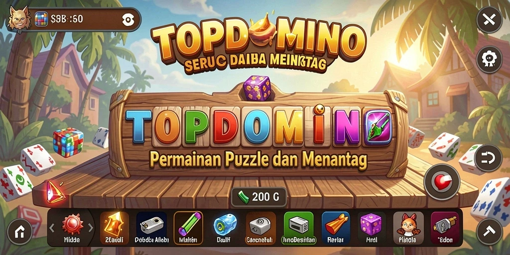 Screenshot gameplay TOPDOMINO yang menunjukkan tantangan puzzle yang menarik.