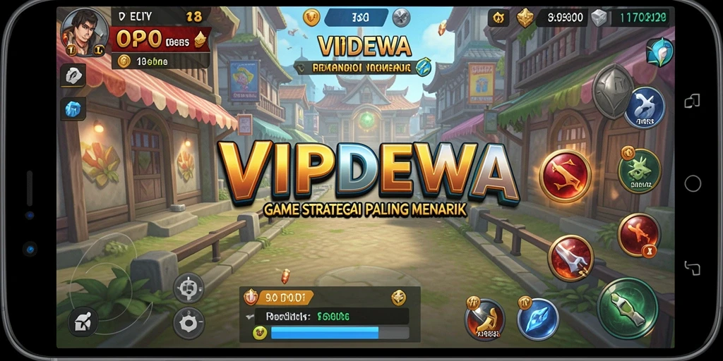 Tampilan gameplay VIPDEWA yang epik dengan strategi mendalam.