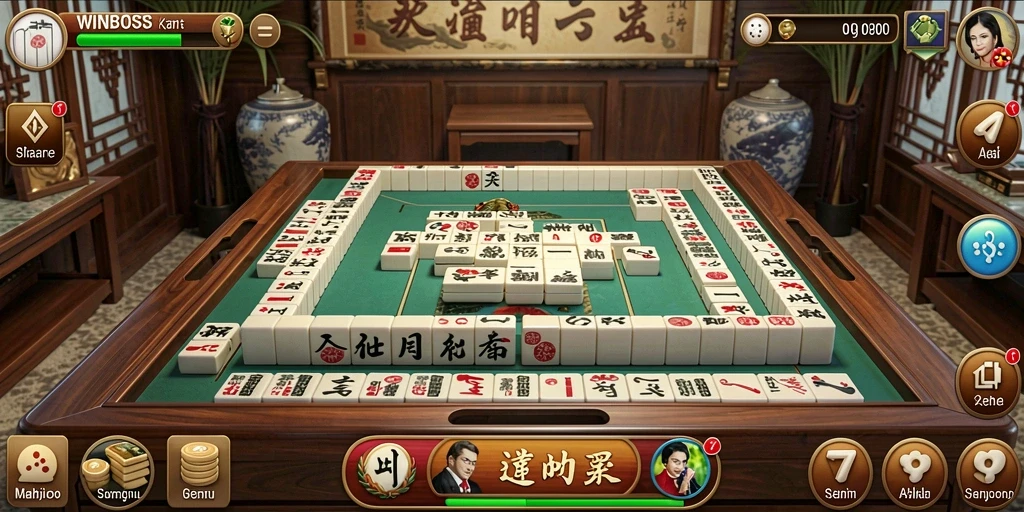 Screenshot gameplay WINBOSS yang menampilkan keseruan bermain Mahjong.